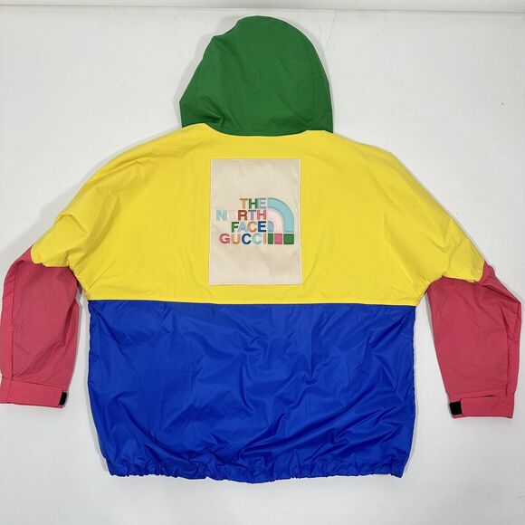 Gucci x The North Face XL Windbreaker Rain Anorak Jacket Color Block NWT - Picture 4 of 14